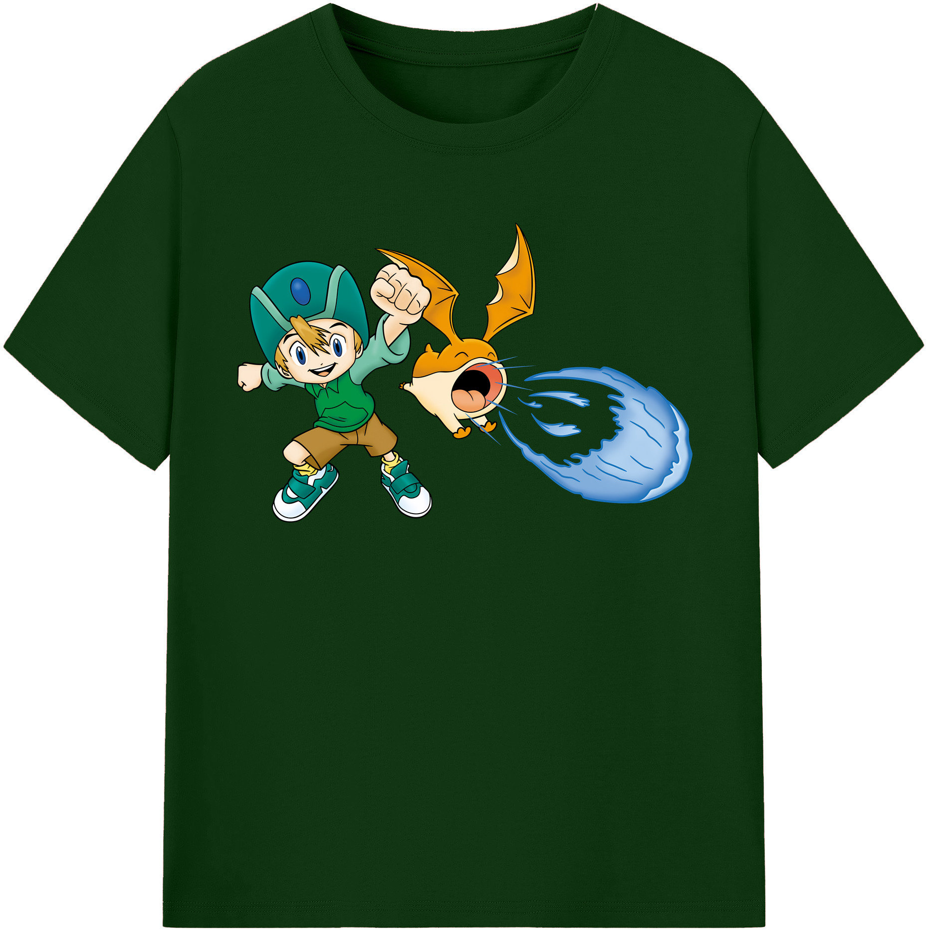 （画像用） Digimon デジタルモンスター/デジモン 綿100％半袖Tシャツ（フロントプリント）